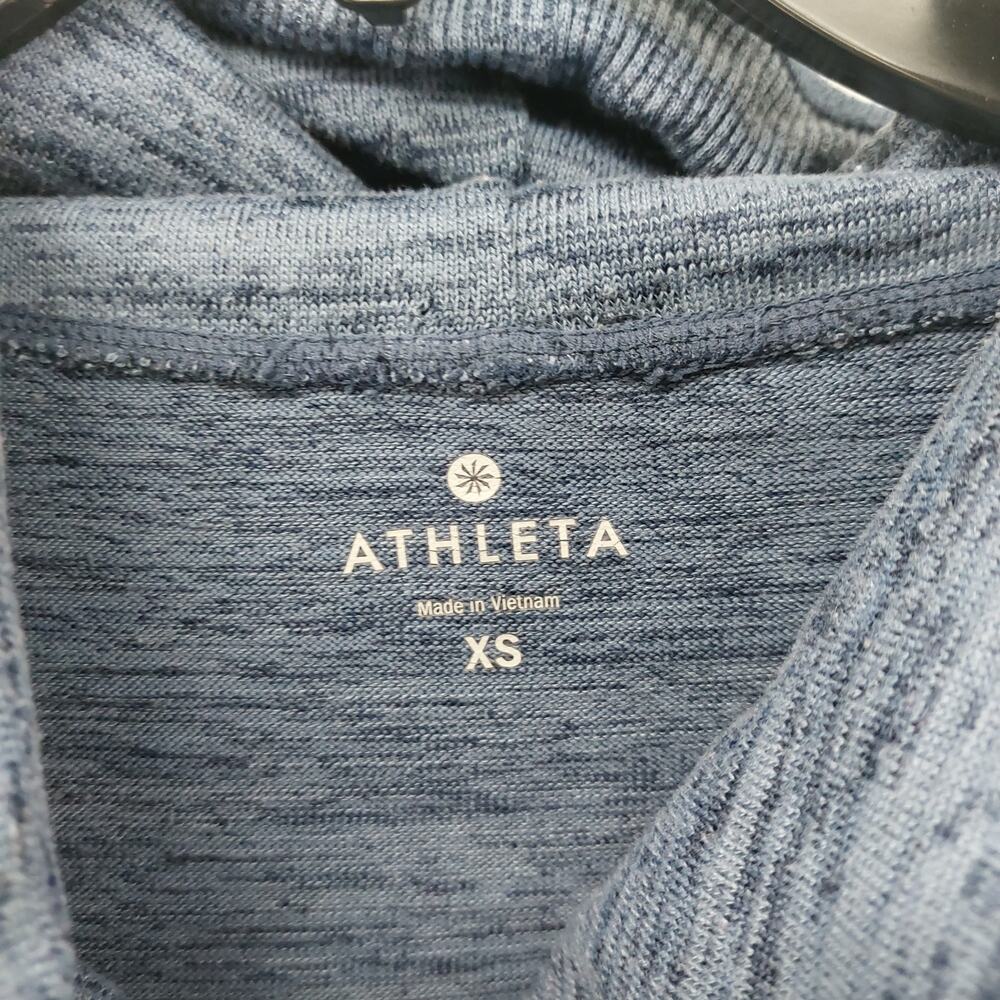 Athleta Blue Sweater Cowl Neck Pullover Knit Athletic Sz XS - Picture 3 of 14